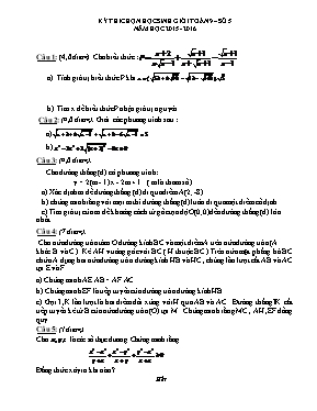 Đề thi chọn học sinh giỏi Toán 9  Số 5
